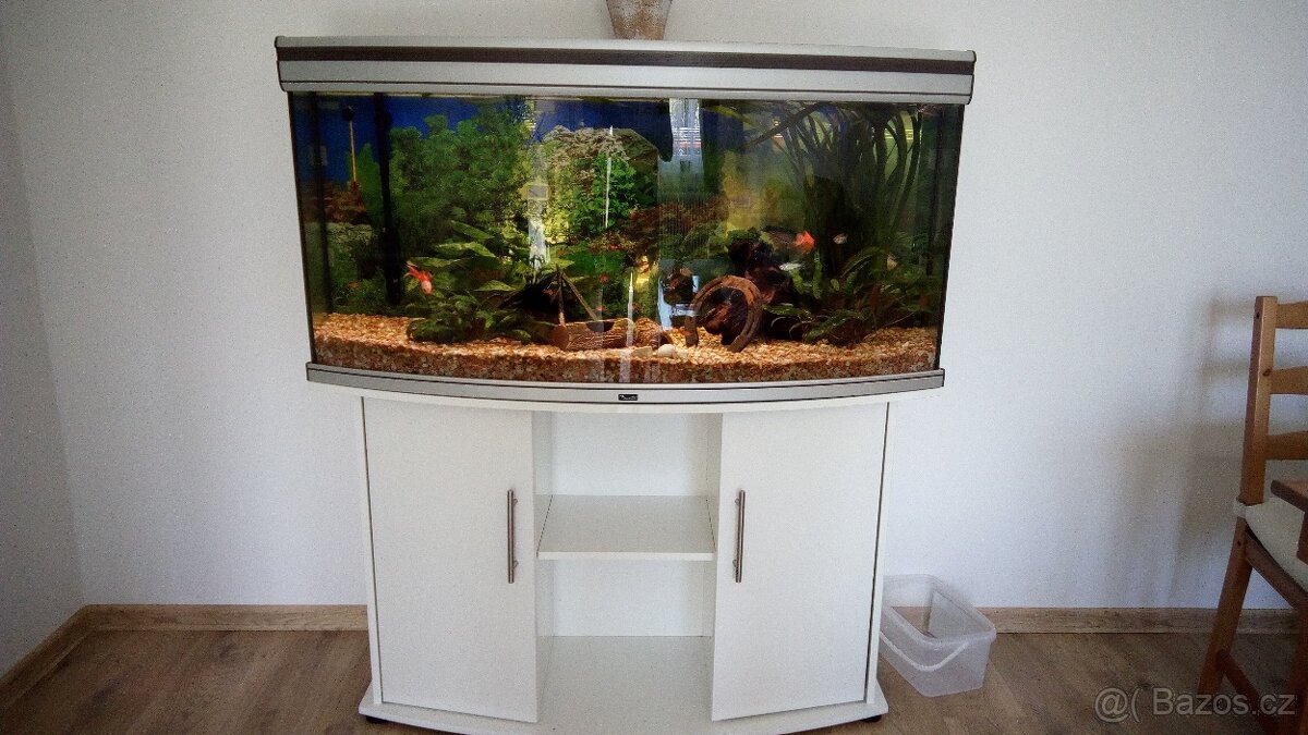 Panoramatické akvárium vč. LED osvětlení a externího filtru - 2