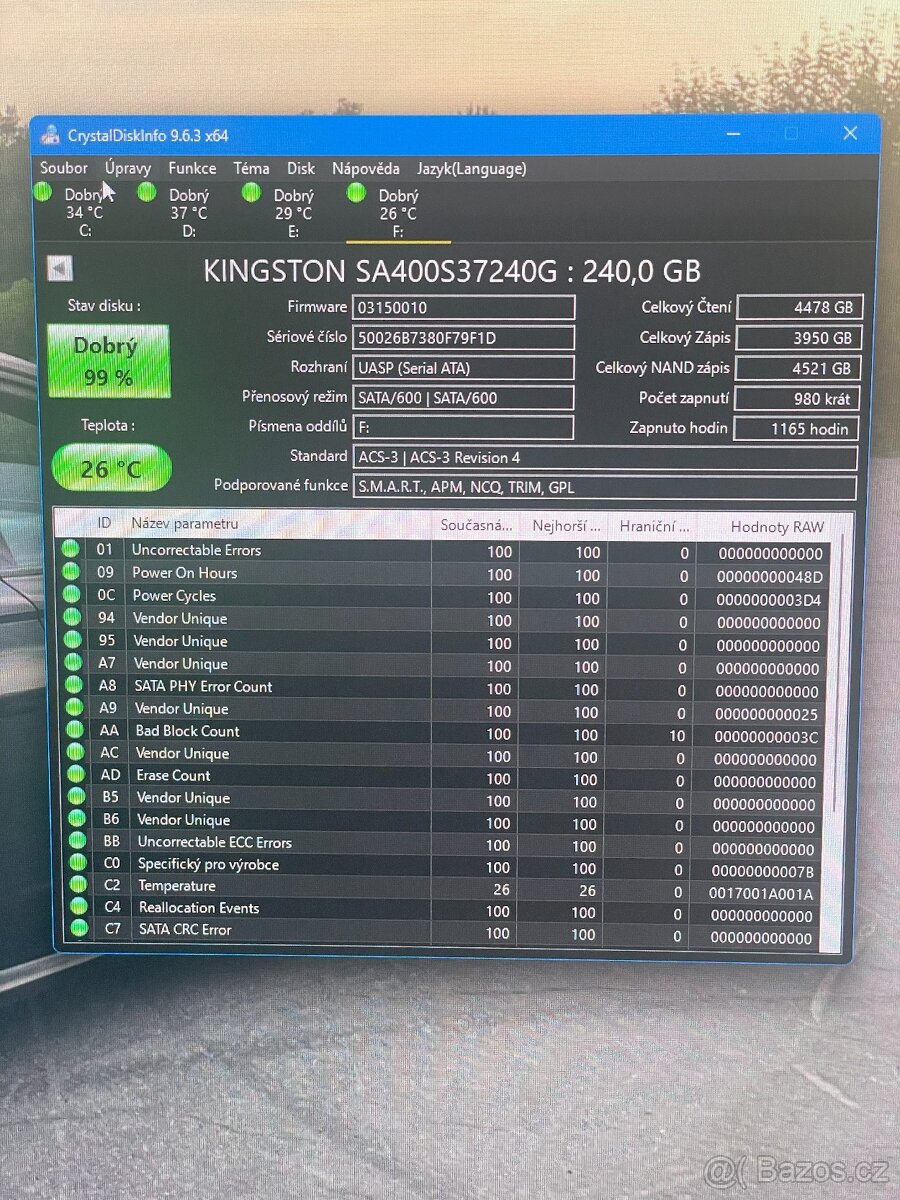 SSD Extern 2.5 USB 3.1 Kingston 240GB - 2