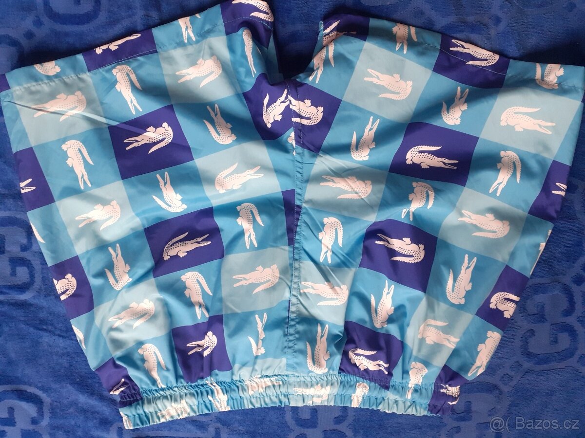 Bermudy , plavky , kraťasy , šortky Lacoste modré - 2