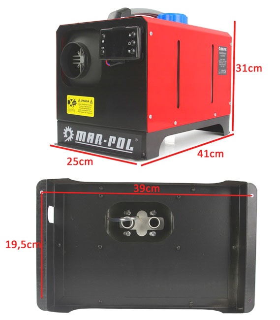 Nezávislé topení 8kW naftový ohřívač na 12V nebo i 230V - 2