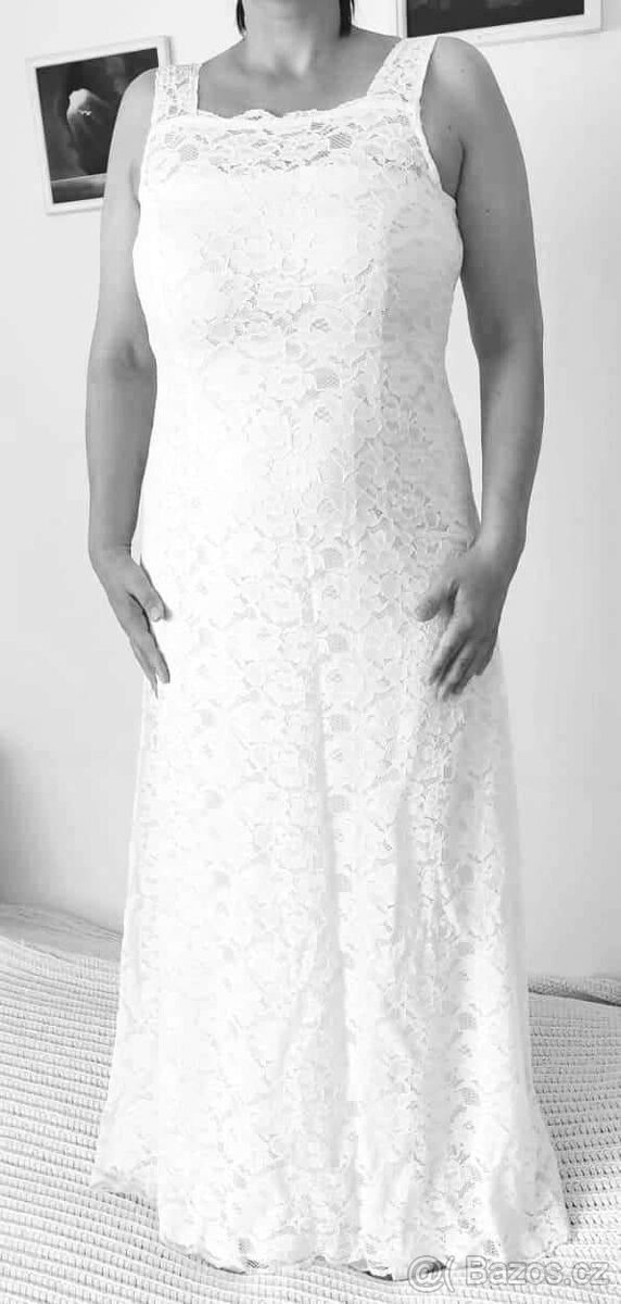 Svatební obuv vel. 36 a šaty vel. 40/42 - 2