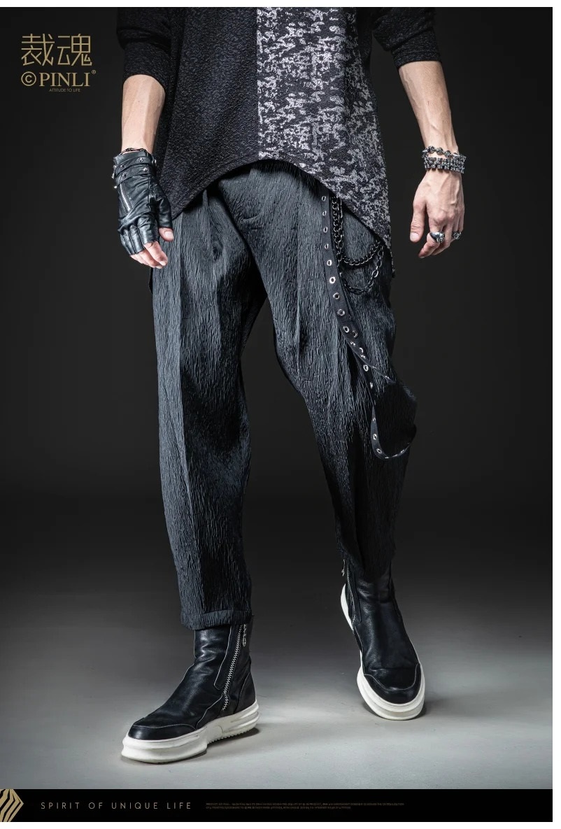 Stylové, pánské harem kalhoty s páskem - PINLI - 2