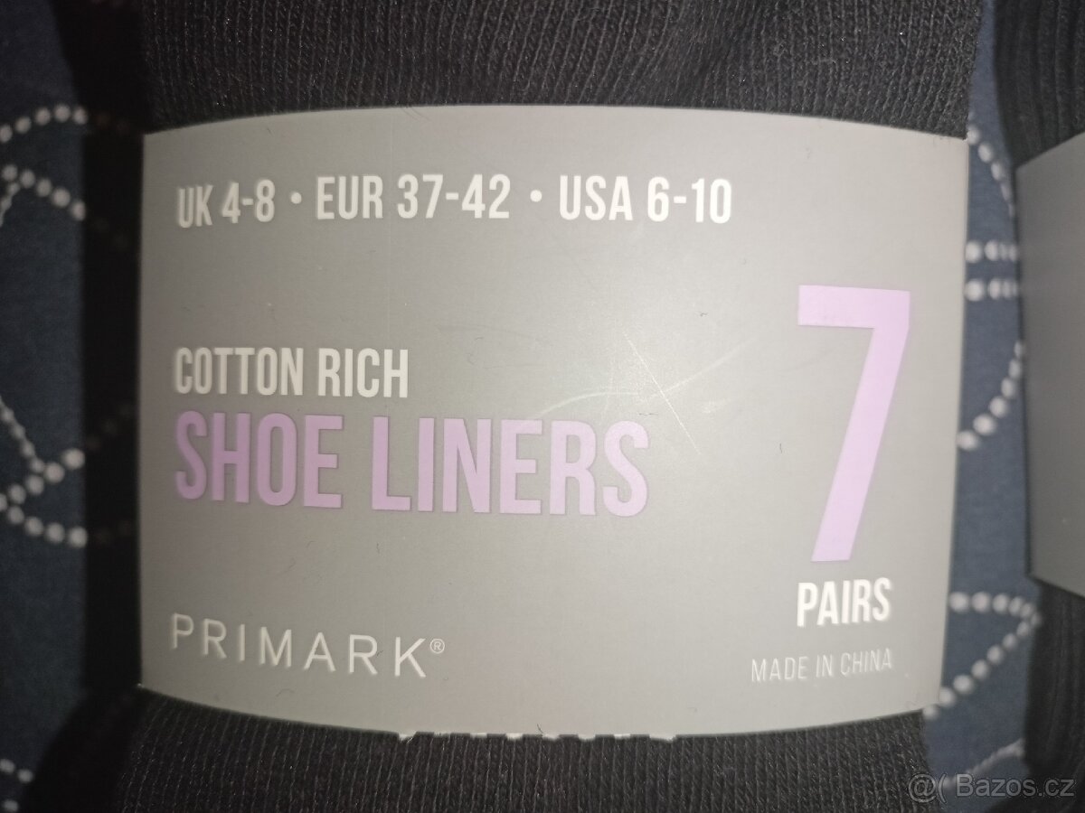 Nové kotníkové ponožky vel. 37-42 (baleni 7 párů) - 2