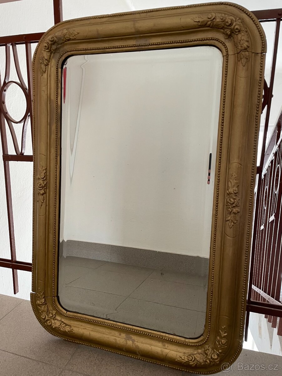 Prodám starožitné zrcadlo 90 x 60 cm - 2