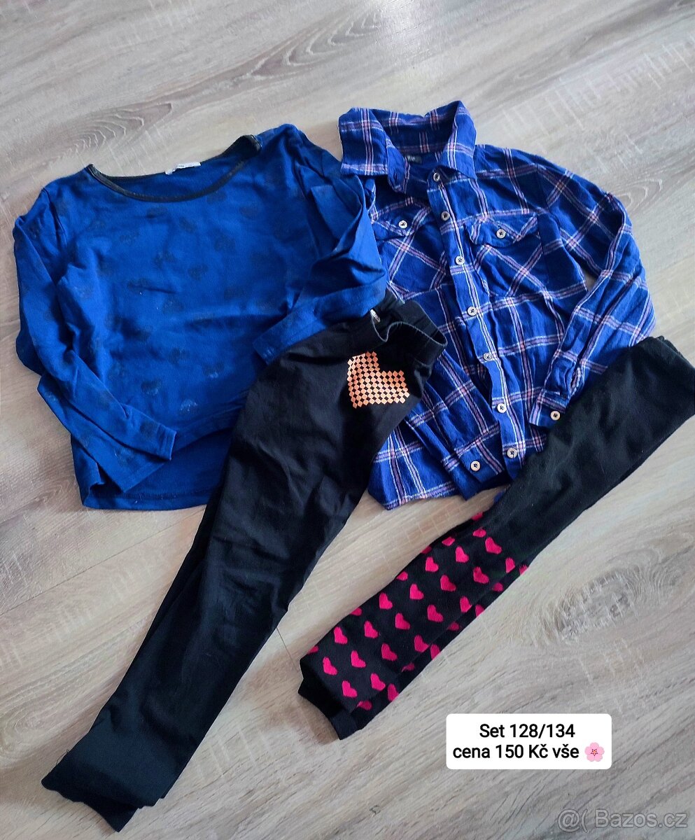 Sety oblečení 122/128/134 pro dívku,.levnější - 2