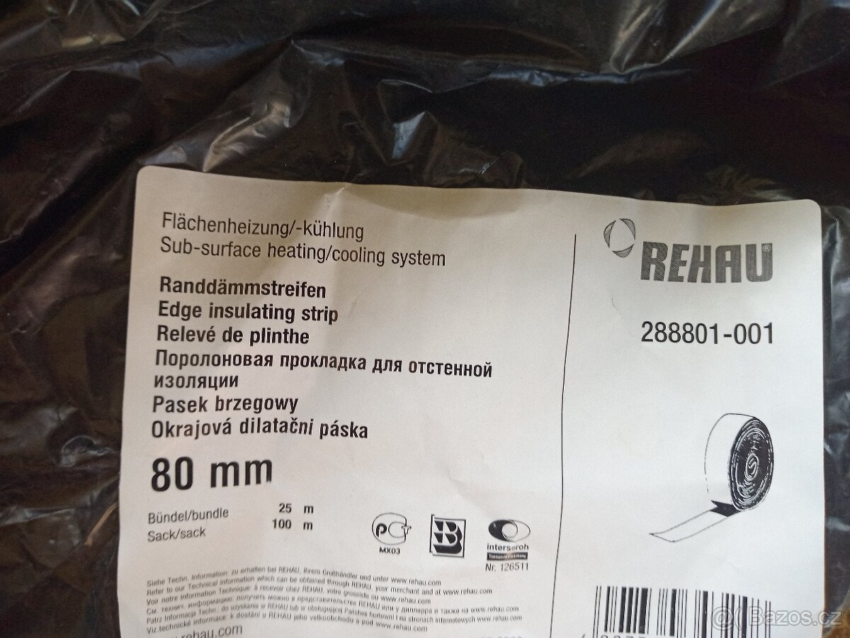 REHAU Okrajová dilatační páska 80 mm 288801-001 - 2
