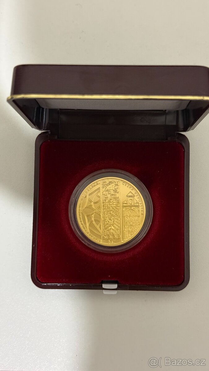 🥇 Zlatá mince ČNB 5000 Kč Město Olomouc B.K. - 2