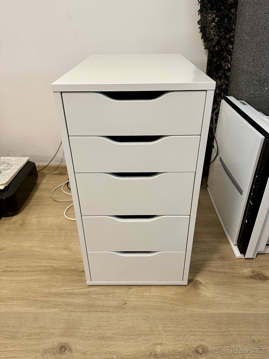 Kancelářský zásuvkový kontejner, bílá, 36x69x58 cm, TOP STAV - 2