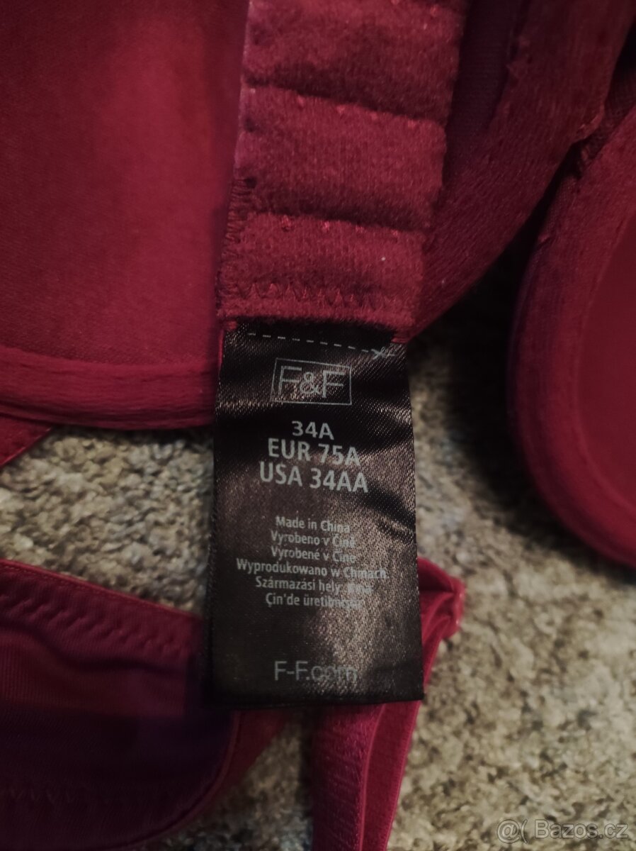 Vínová podprsenka F&F, 75A - 2