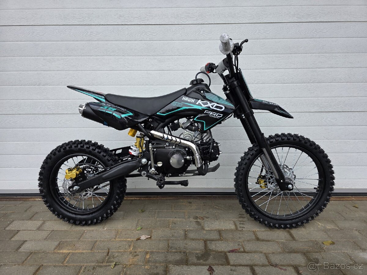 dirtbike pitbike 125ccm KXD 607 HAWK 17/14 - zelená - 2