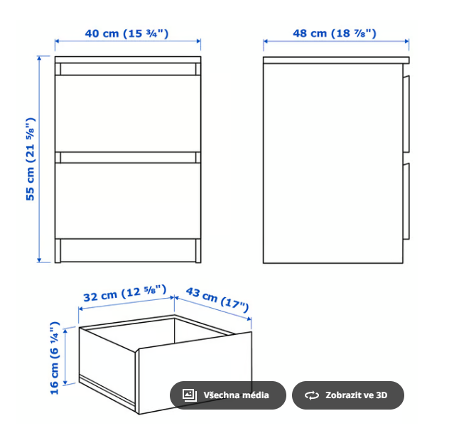 Noční stolky IKEA Malm - 2