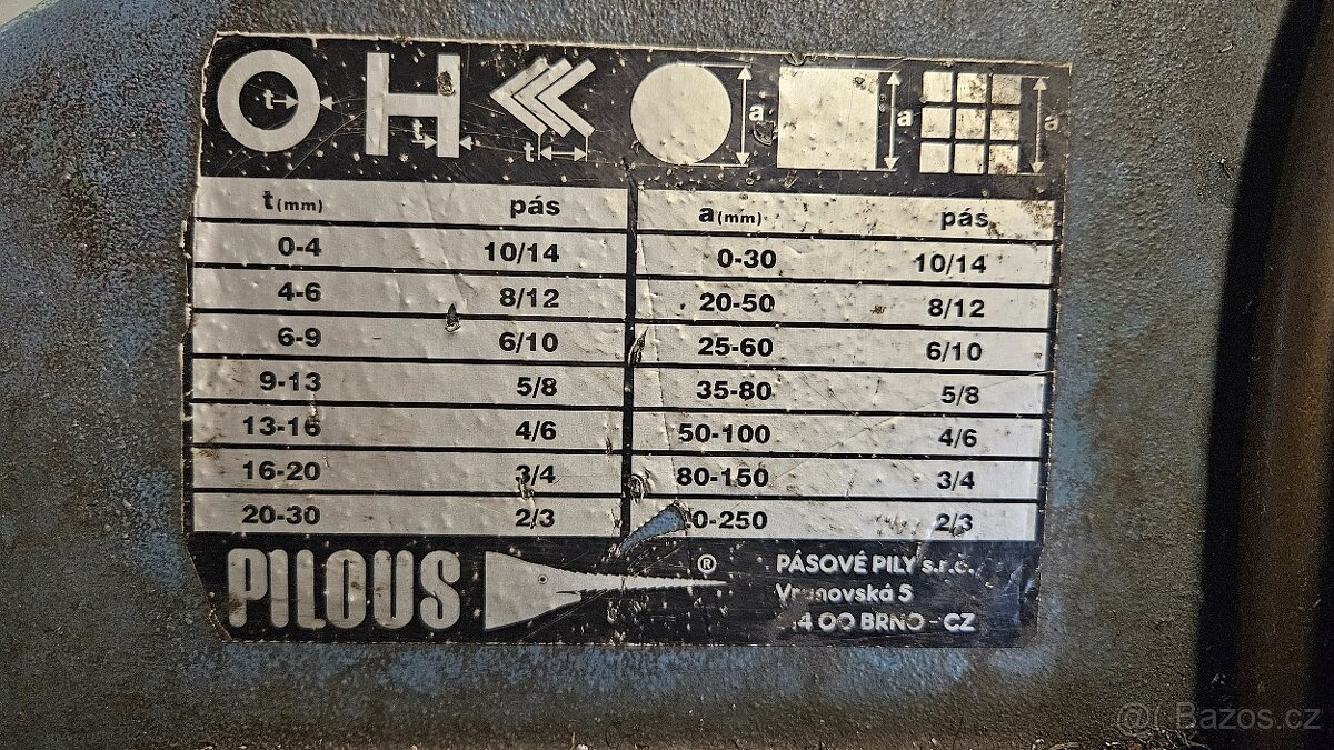 Pásová pila na kov Pilous ARG 230 - 2