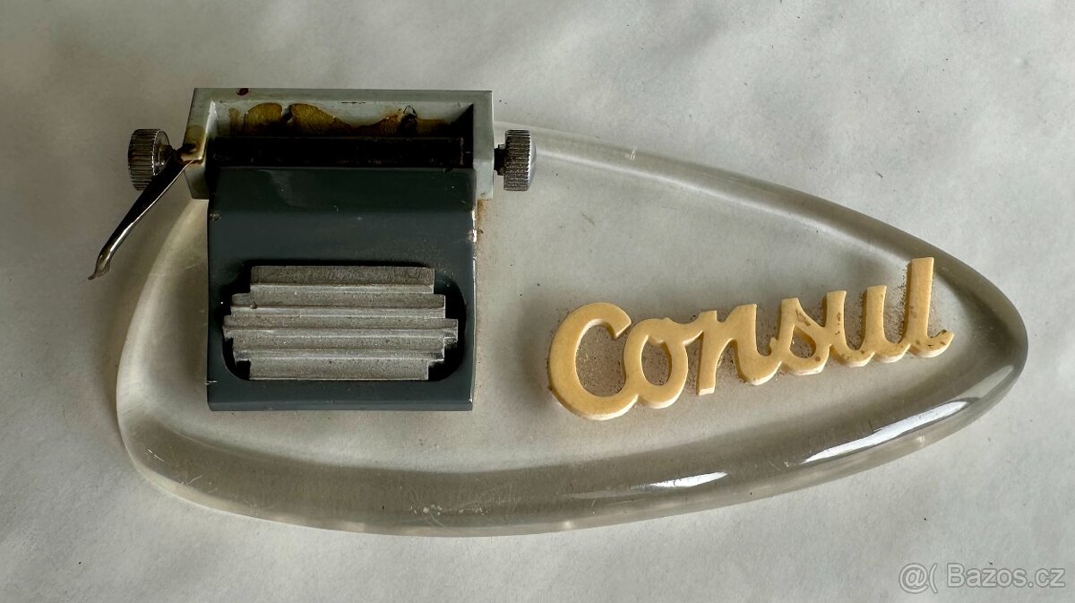 Staré RETRO těžítko CONSUL psací stroj ČSSR - 2