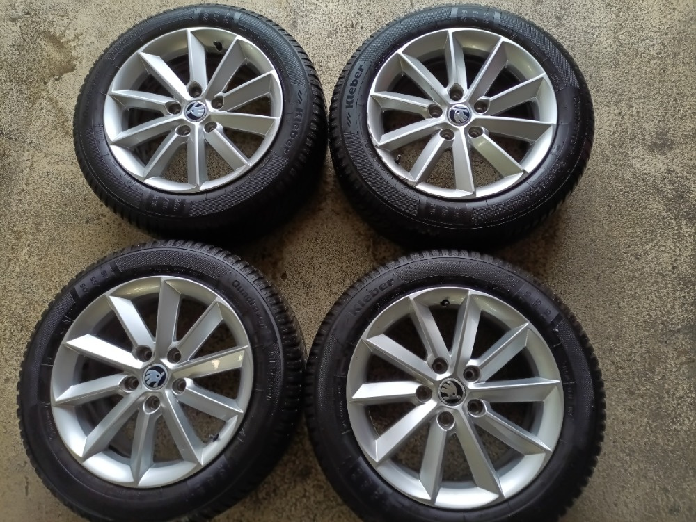 Alu kola škoda octavia III s novými pneu KLeber celorok. - 2