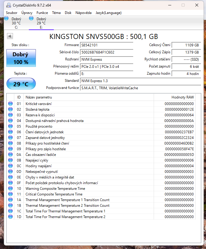 Kingston NV1 500GB - prakticky novy - 2