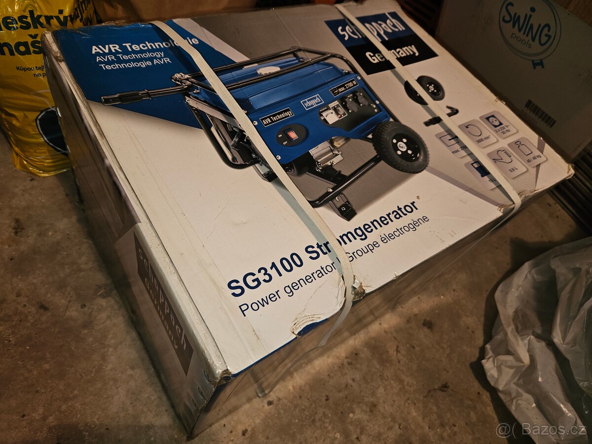 Nová elektrocentrála Scheppach SG 3100, max.2700W - 2