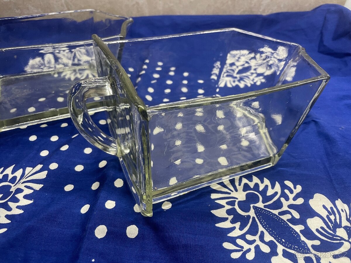 Retro sklenene dozy 2ks - 2