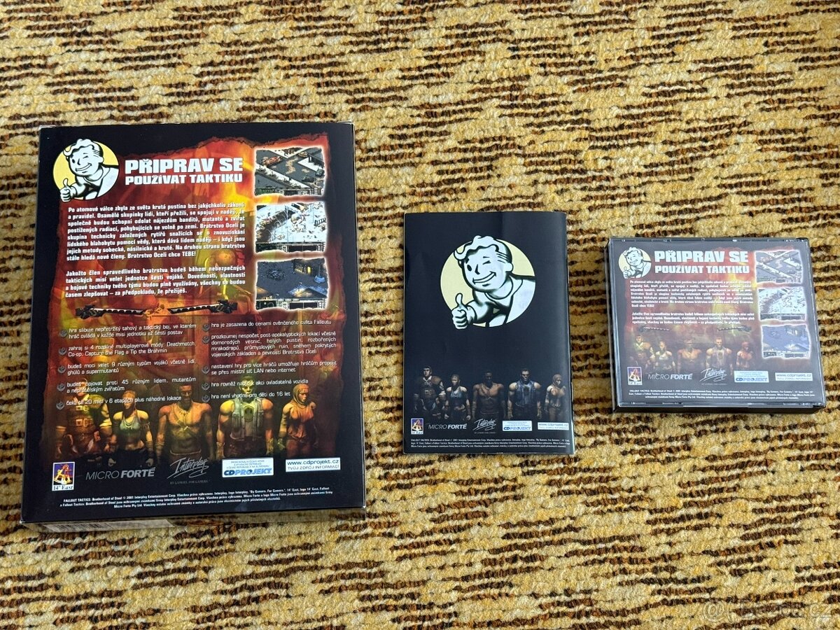 Fallout Tactics CZ Big Box PC komplet CD Projekt 4CD retro - 2