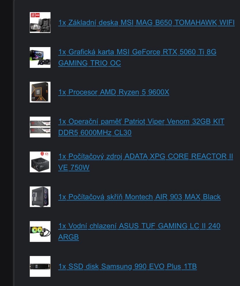 Herní PC rtx5060ti ryzen 5 9600x - 2