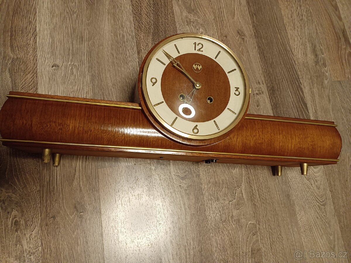 Weimar krbové stolní hodiny starožitný - 2