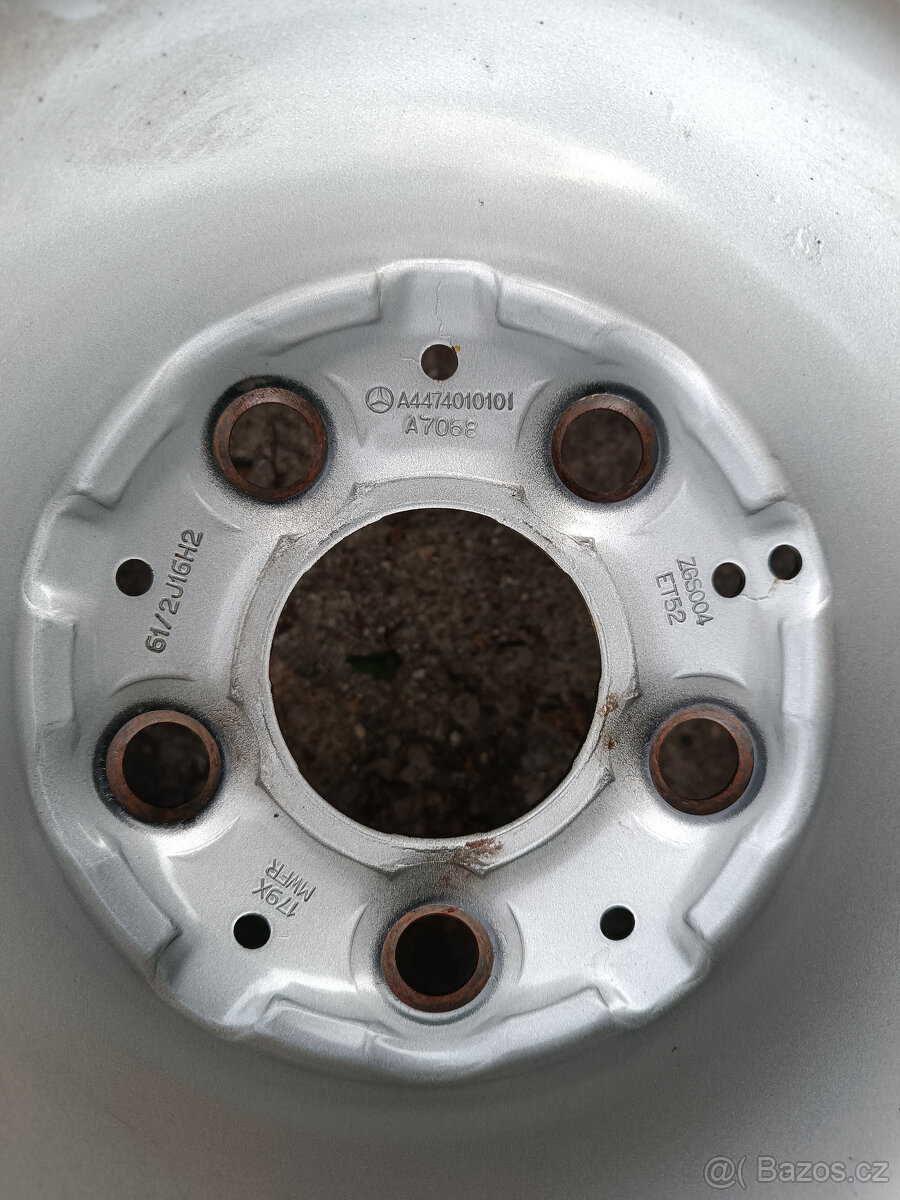 Mercedes Vito - disky 6,5x16 et52 + čidla (TPMS) - 2