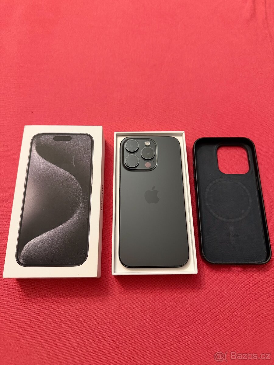 iPhone 15 Pro 256 Gb black titanium,krabice,kryt,sklo..Top - 2