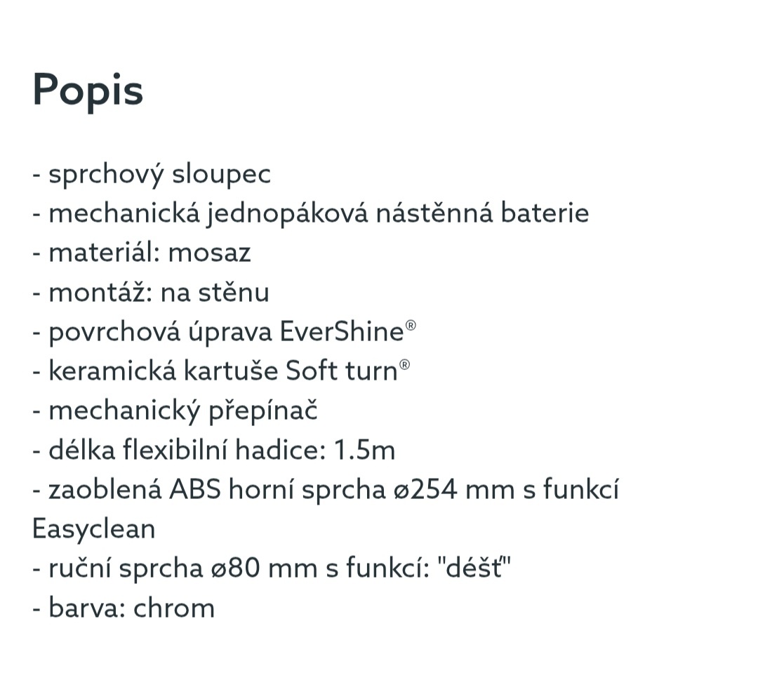 Sprchový sloup Roca - 2