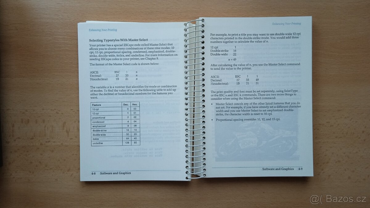 Originál Manuál Epson LQ-850/1050 - 2