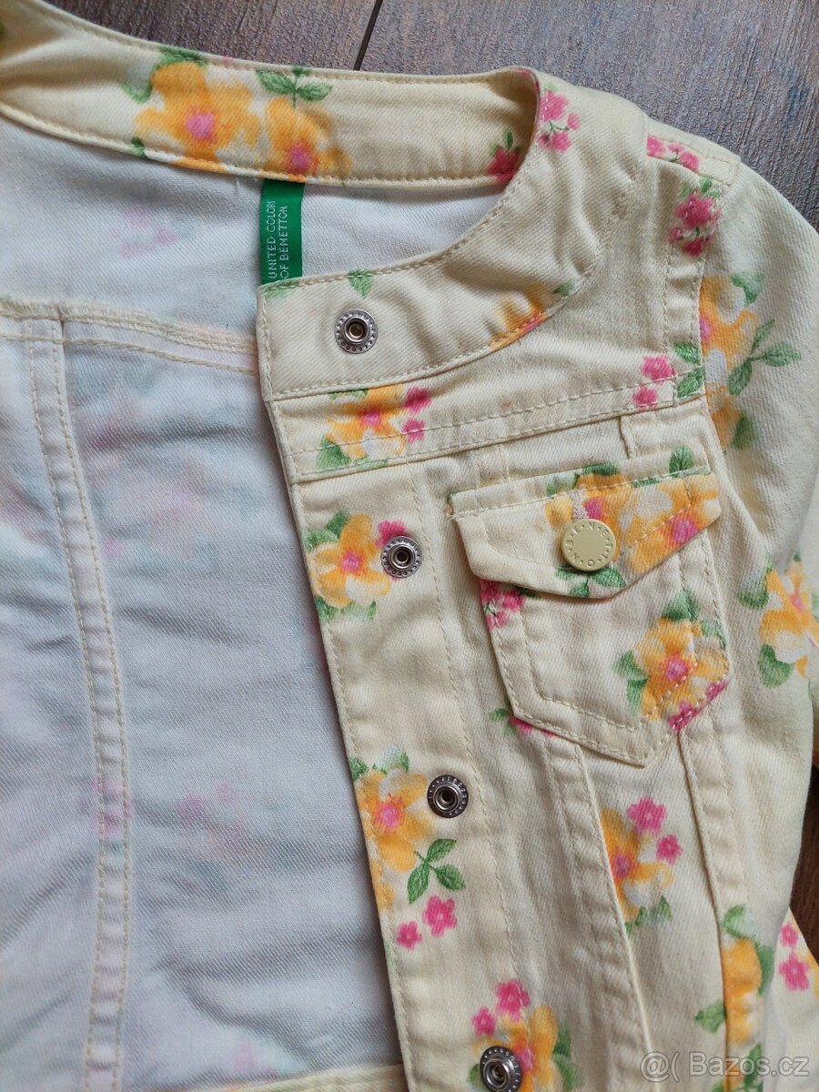 Benetton dívčí riflová bundička, vel. 82 - 2