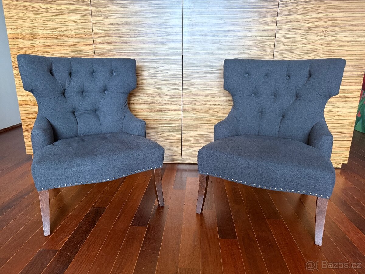 Designové šedé křeslá - 2