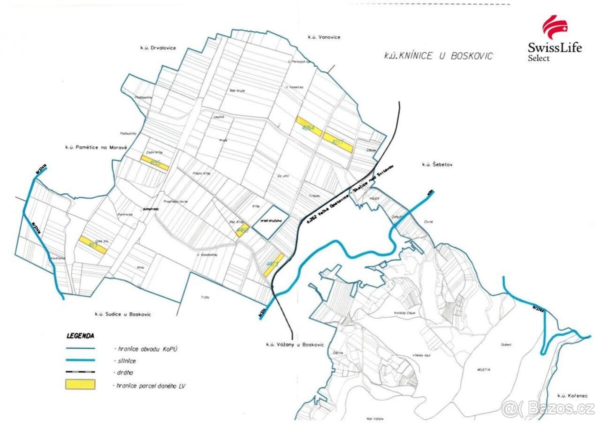 Prodej pole 75919 m2, Knínice - 2