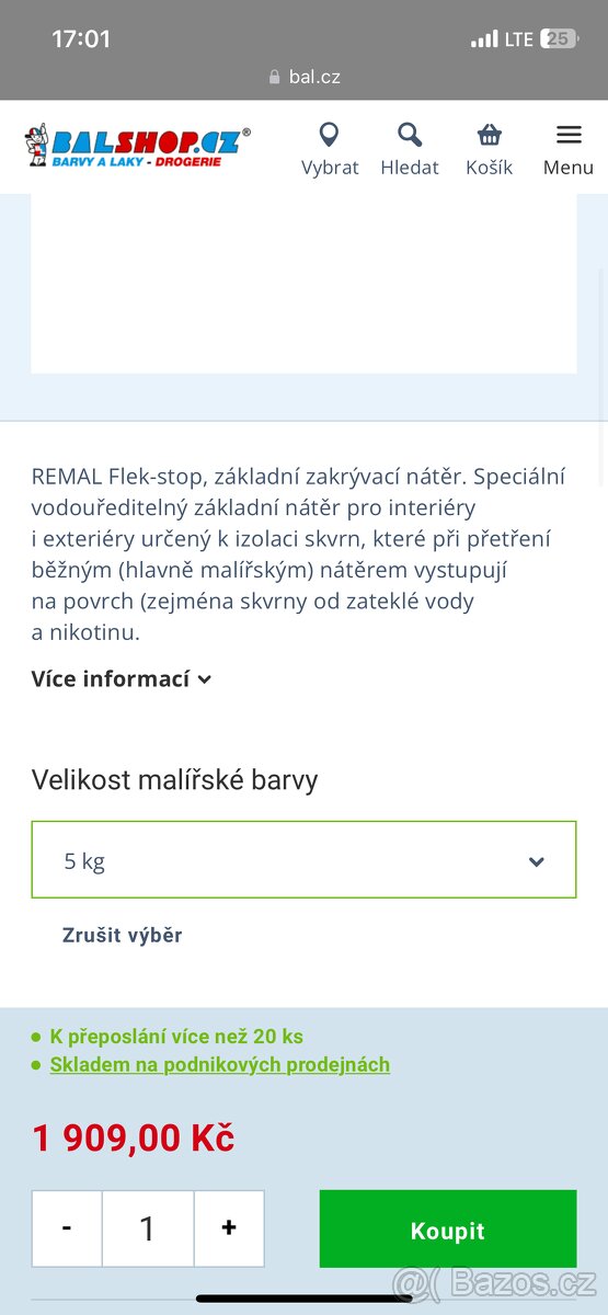 REMAL Flek-STOP barva na skvrny po vodě,kouři,nikotinu, TOP - 2