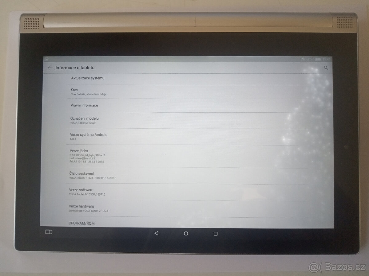 LENOVO YOGA TABLET 2-1050F -(poškozený displej, jinak funkčn - 2