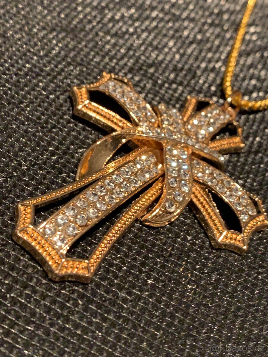 přívěs 80 x 55mm , dlouhý řetízek 60cm - 2