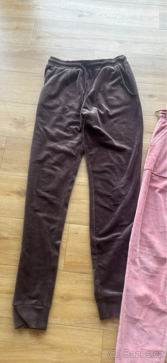 2 x sametove teplaky, vel. 170 - 2