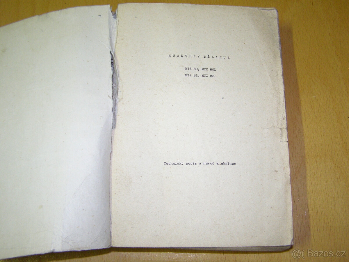 Prodám návod k obsluze traktorů Bělarus MTZ 80/82 - 2