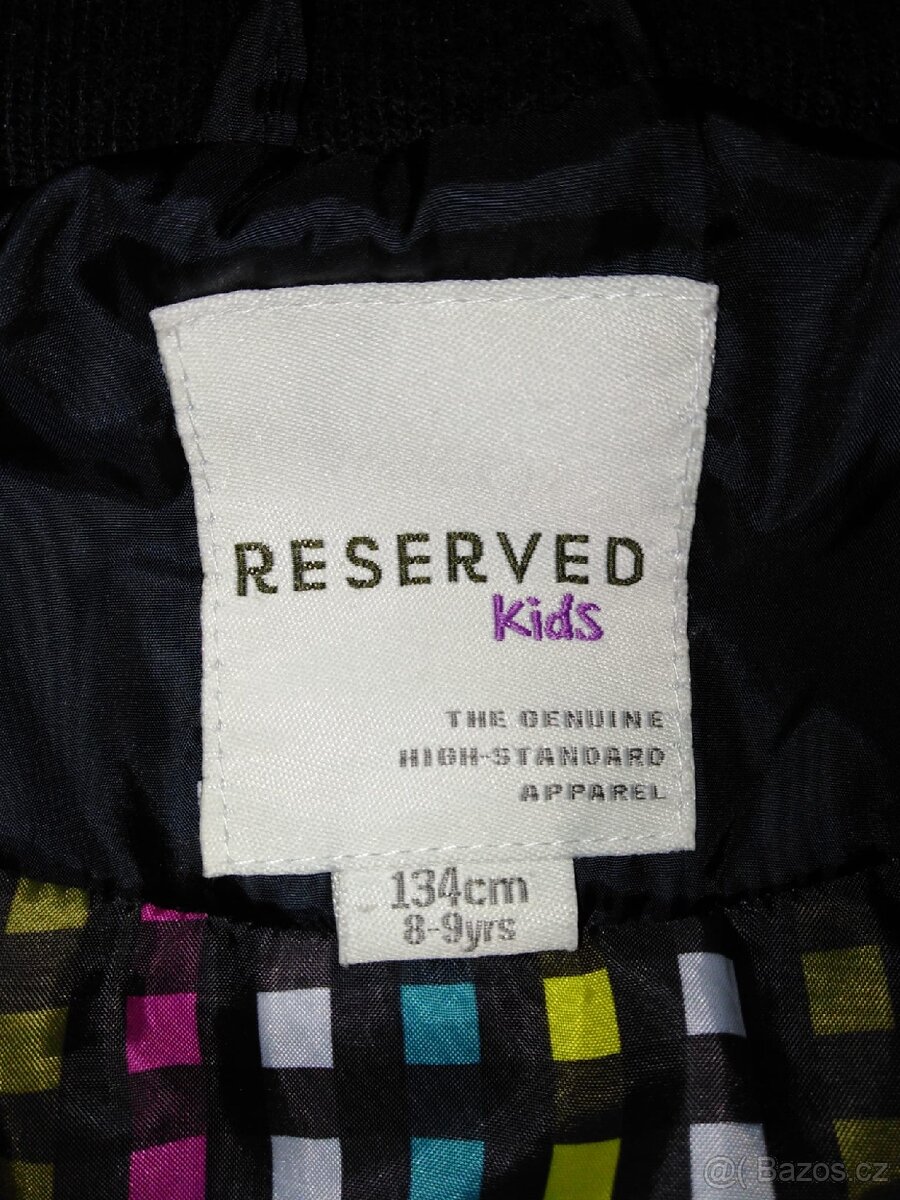 Dívčí černá podzim. bunda Reserved, vel.: 134 - 2