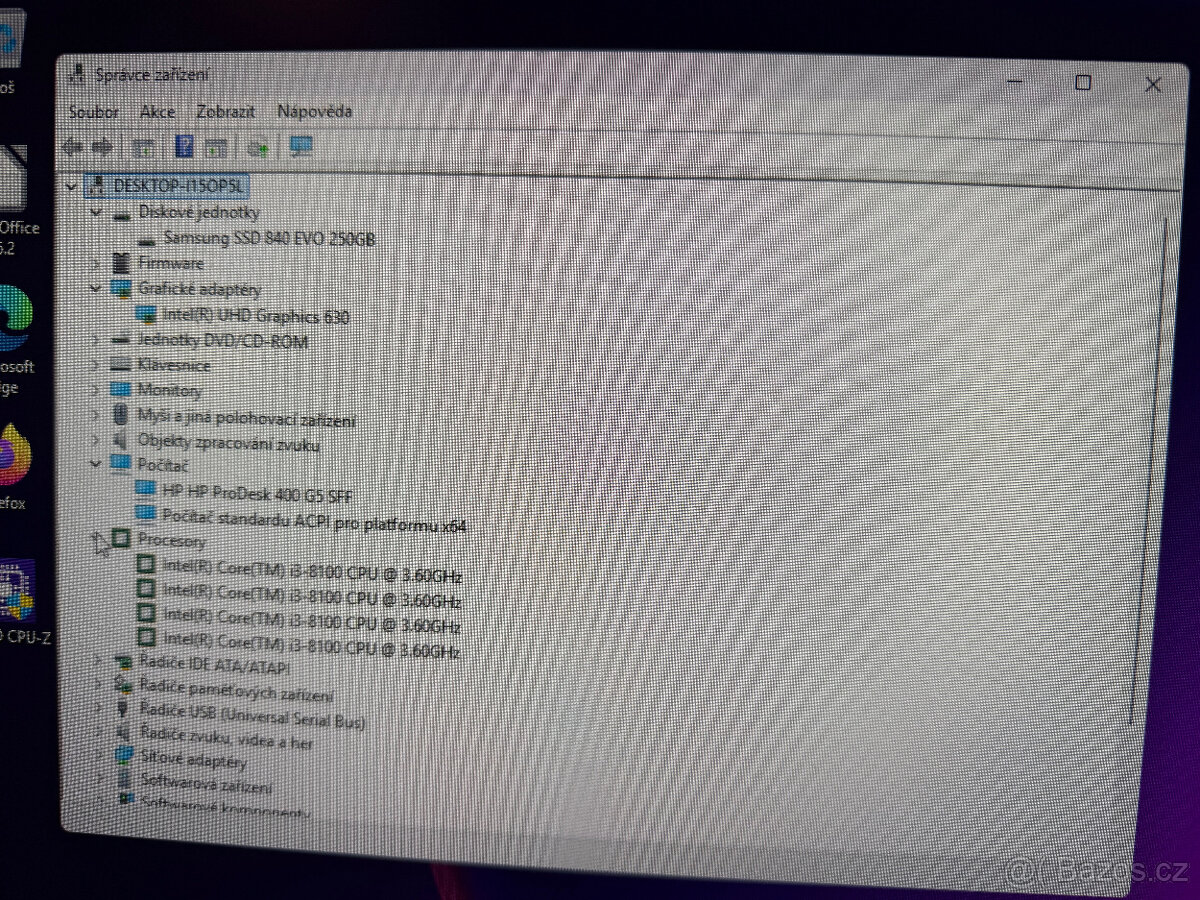 HP Prodesk i3 (8gen), ssd, tichý, malý.... - 2