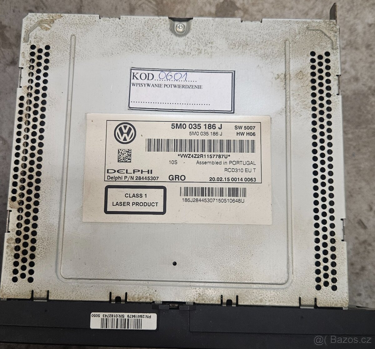 Rádio VW 5M0 035 186 J - 2