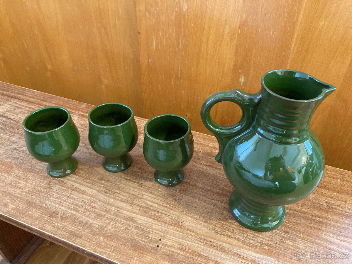 Set na Víno Retro keramika - 2