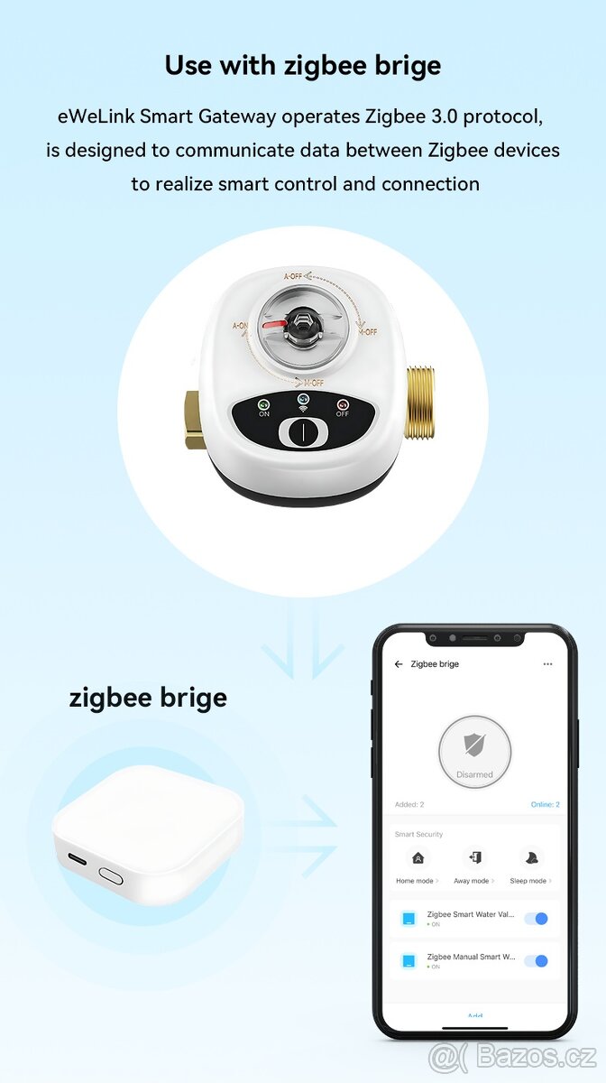 Vodní Ventil DN25 eWeLink Smart Zigbee - 2