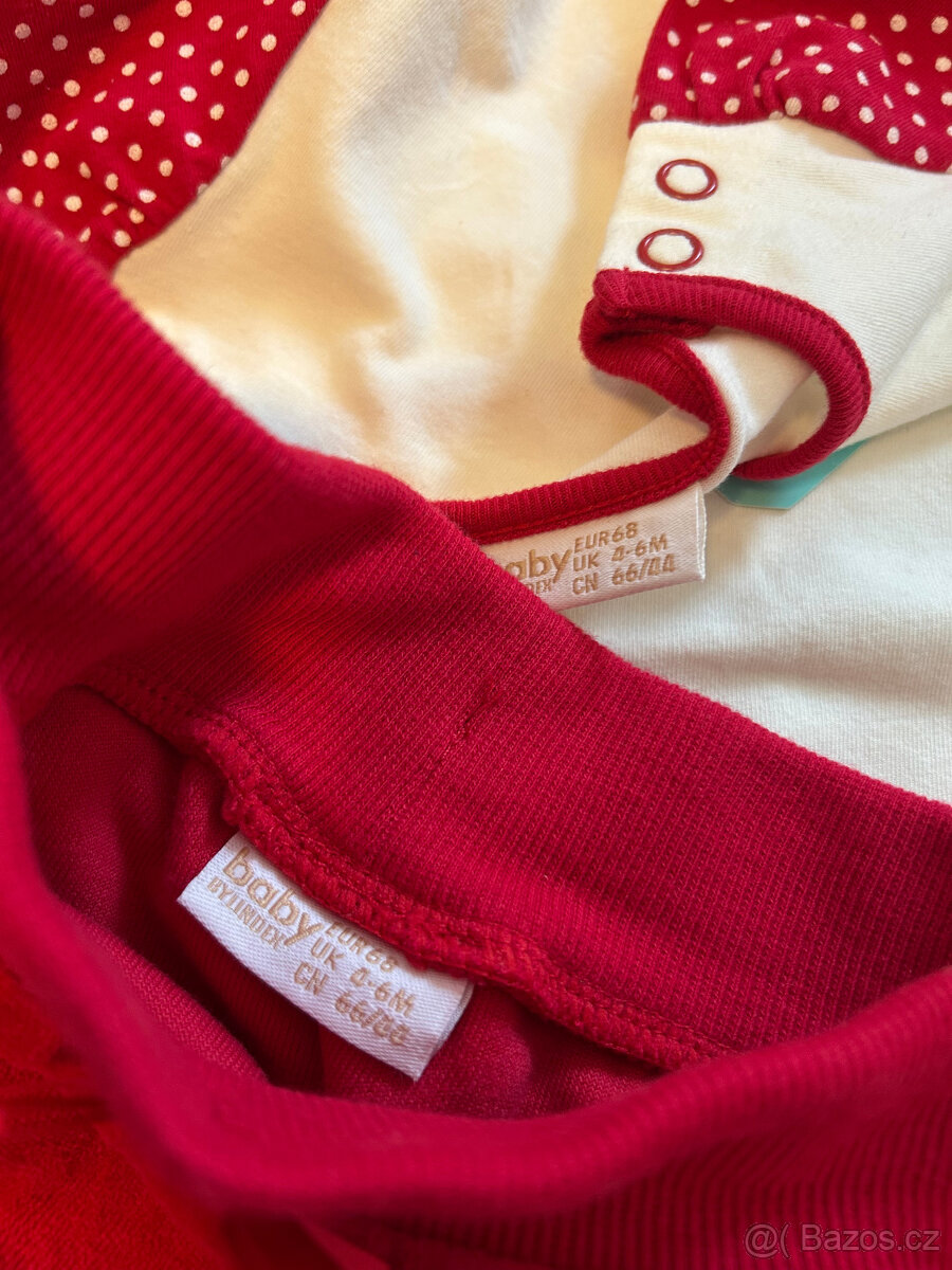 Lindex vánoční souprava body+sukně + čepice H&M, v. 68 NOVÁ - 2
