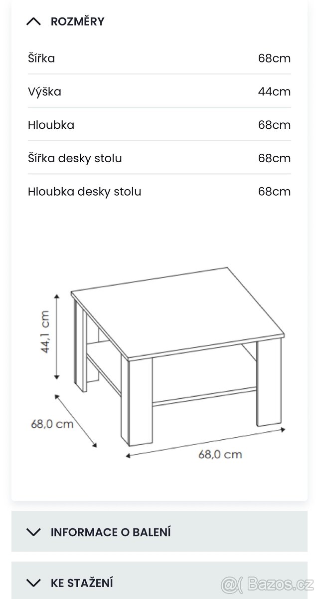 Konferenční stolek bílý - 2