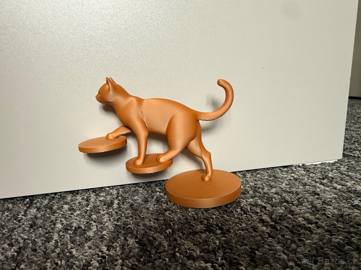 Originální 3D dekorace – kočka na schodech - 2