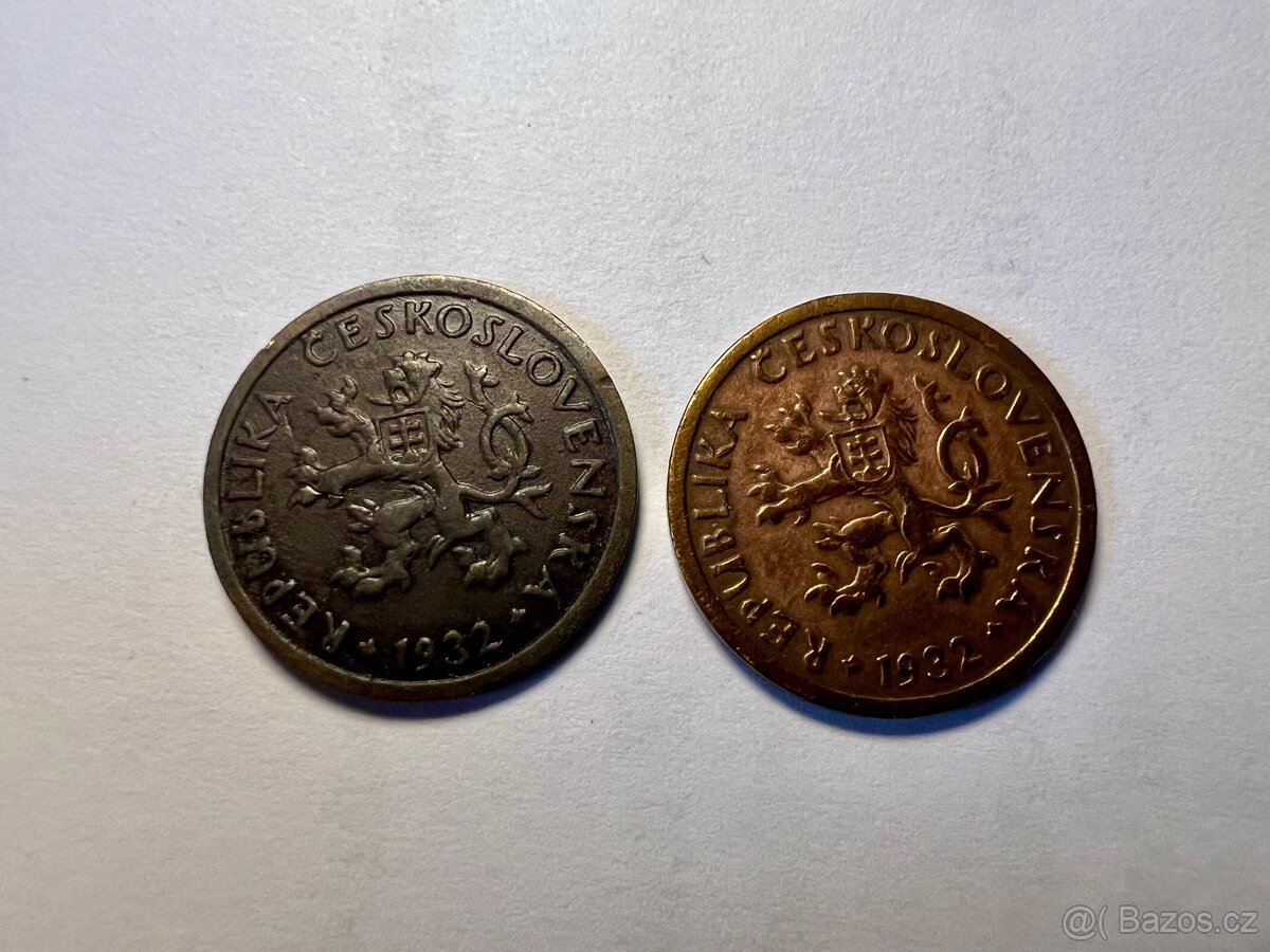 10 haléř 1932 2 kusy - 2