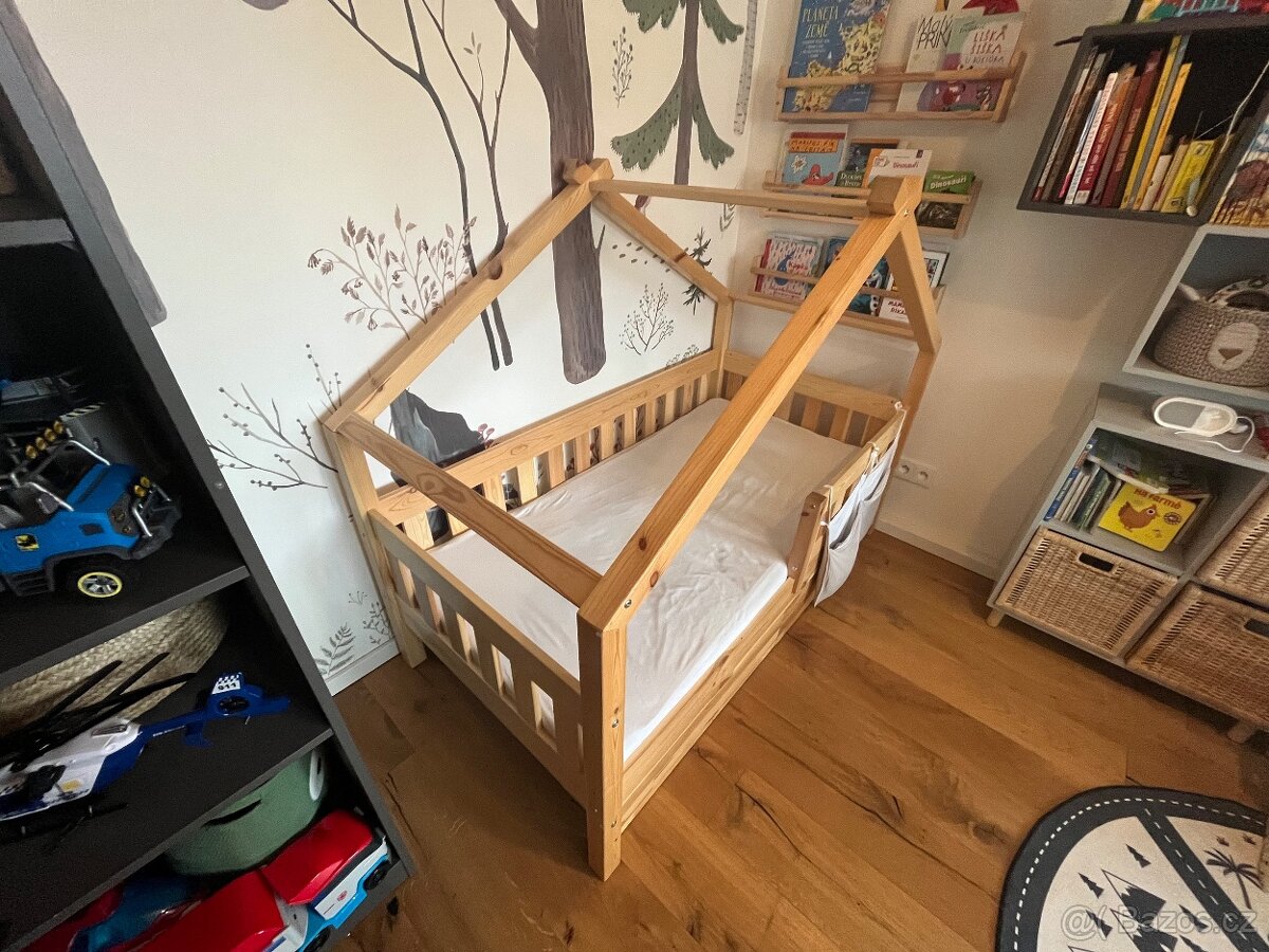 DOMEČKOVÁ postel 80x160 cm s lůžkem pro hosty - 2