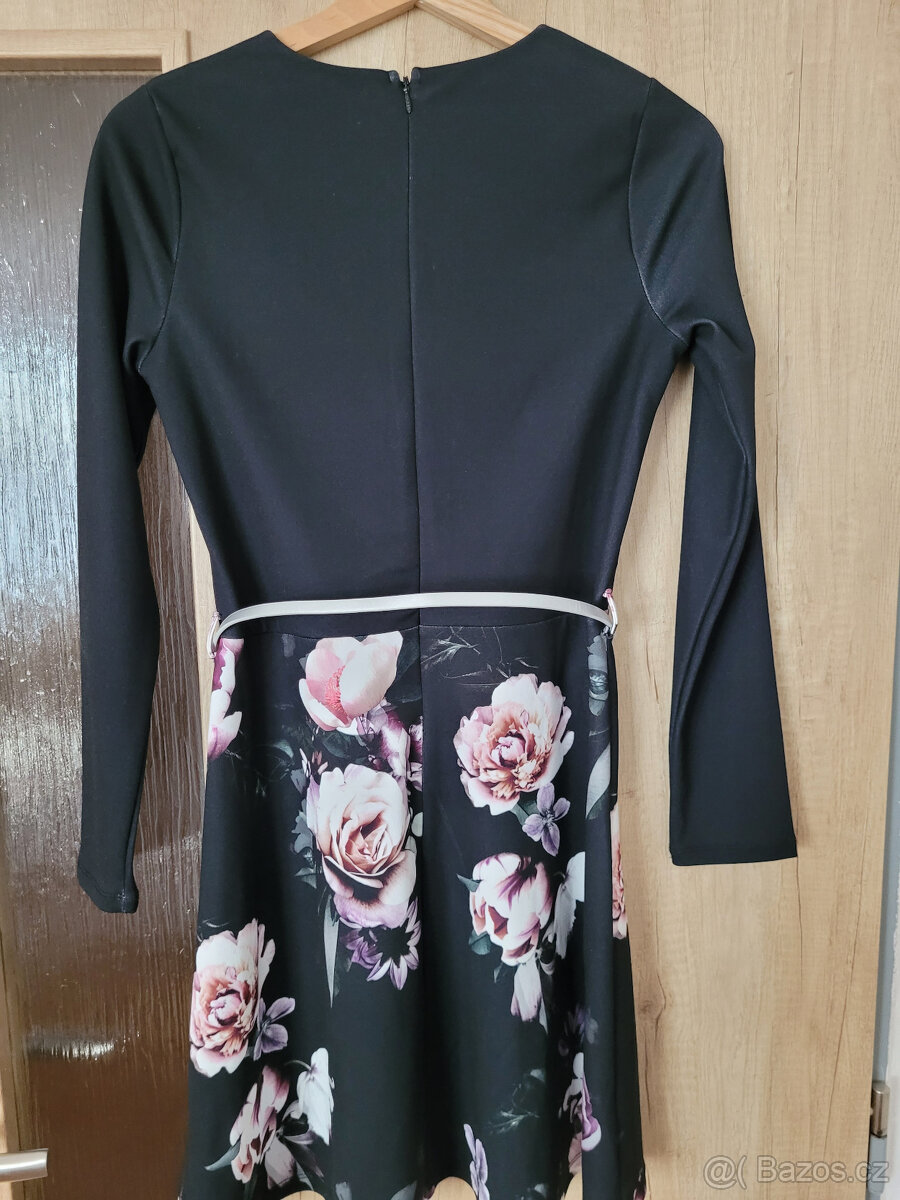 SPOLEČENSKÉ DÍVČÍ ŠATY S PÁSKEM vel.158/164 - 2