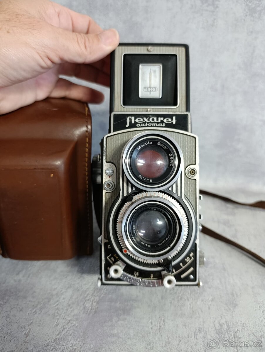 Starý fotoaprát Flexaret automat + kož.obal + stativ - 2