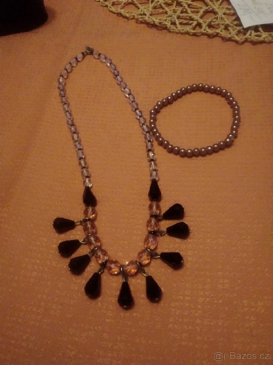 Náhrdelník a náramek Jablonecká bižuterie - 2