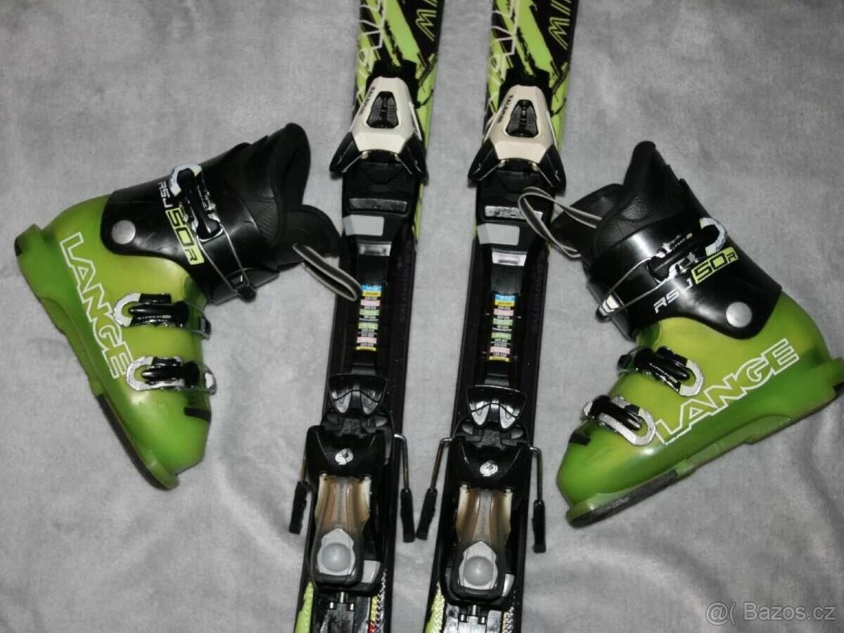 lyže Salomon Minicart 90 cm , lyžaky - 2